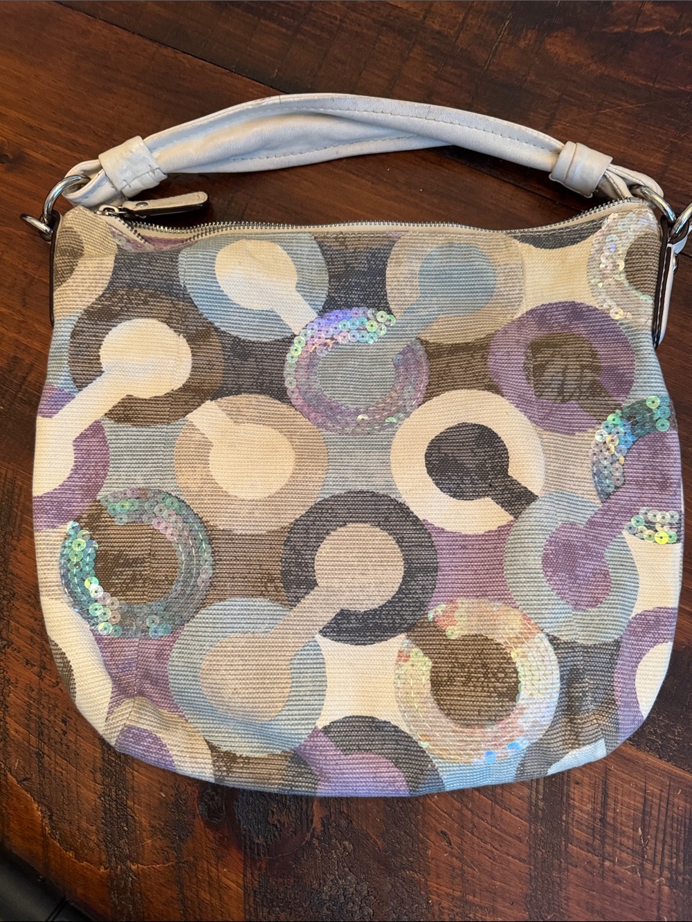 GORGEOUS Sequin Coach Sequin purse shoulder bag Y2K - Picture 2 of 8